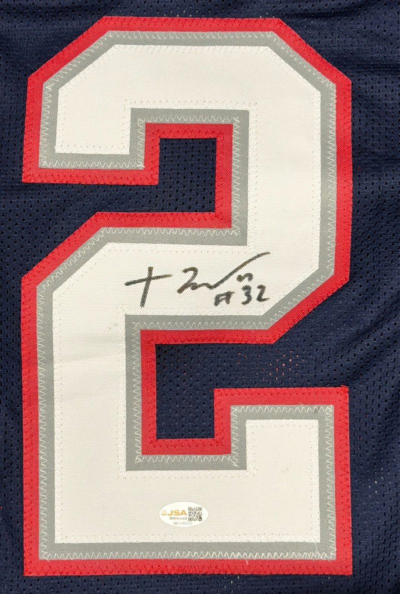TreVeyon Henderson Signed New England Patriots Custom Jersey JSA Witness COA