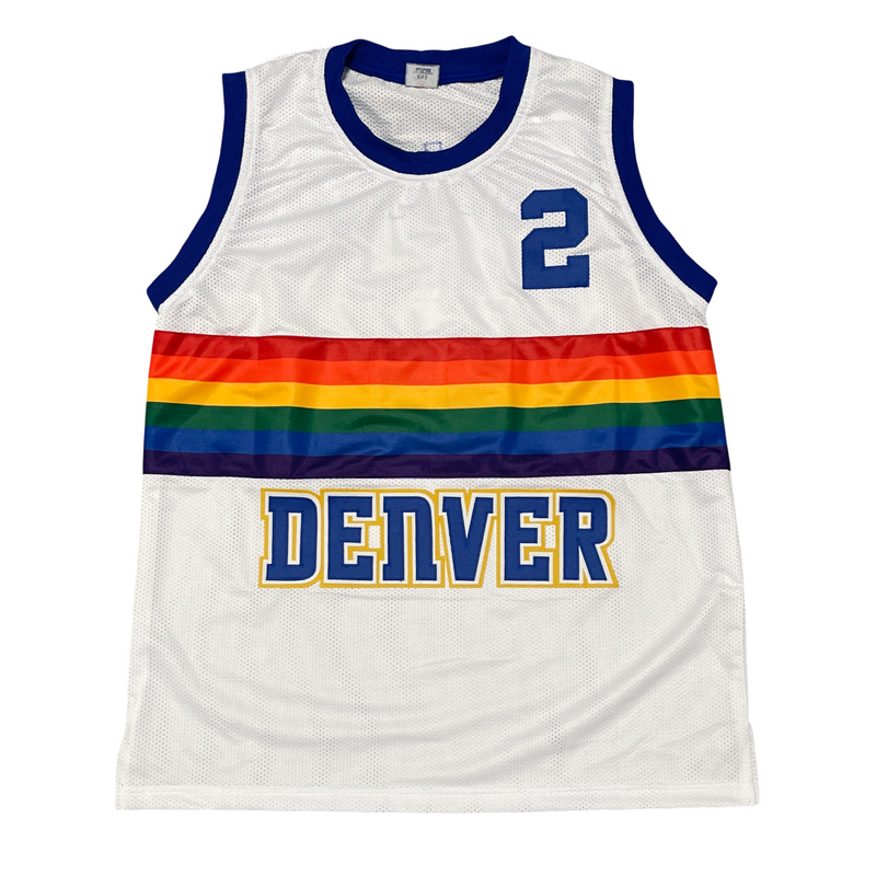 Alex English Signed Nuggets Custom Jersey w/ HOF 97 Beckett Witness BAS COA
