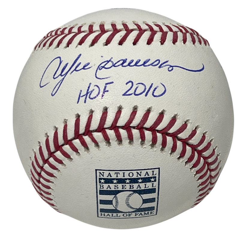 Andre Dawson Signed HOF ROMLB Baseball w/ HOF 2010 Beckett Witness BAS COA