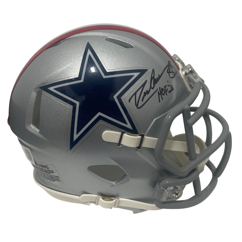 Drew Pearson Signed Cowboys TB Mini Helmet w/ HOF 21 Beckett Witness BAS COA