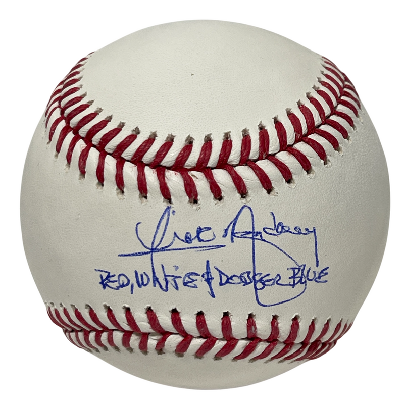 Rick Monday Signed Auto ROMLB Baseball Red White & Dodgers Blue Beckett BAS COA