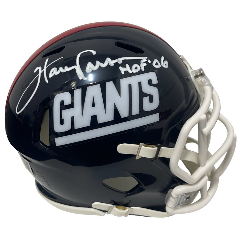 Harry Carson Signed Giants TB Mini Helmet w/ HOF 06 Beckett Witness BAS COA