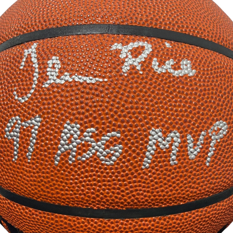 Glen Rice Signed Autographed Wilson NBA Basketball w/ 97 ASG MVP JSA Witness COA