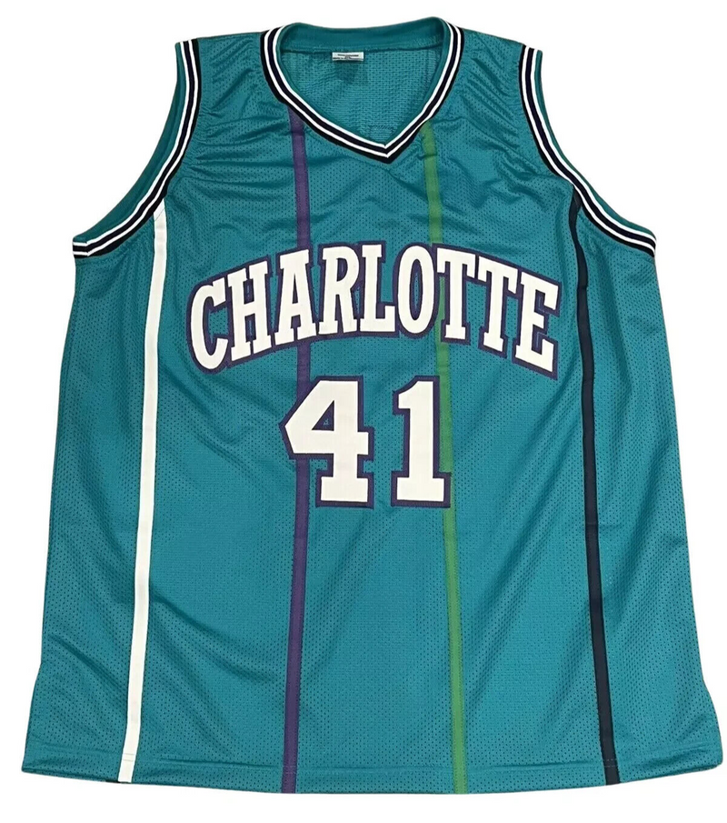 Glen Rice Signed Hornets Custom Jersey w/ 97 ASG MVP Beckett Witness BAS COA