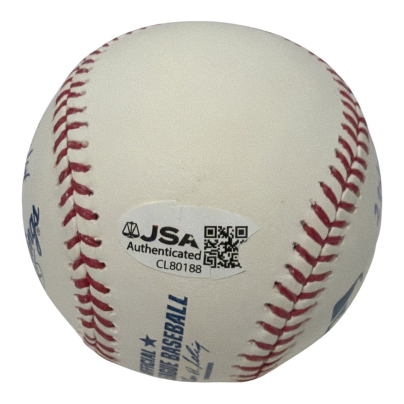 Jim Bunning Signed Autographed ROMLB Baseball w/ 8 Stat Insc JSA COA Phillies