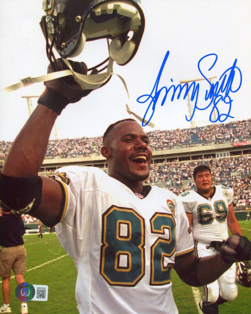 Jimmy Smith Signed Jacksonville Jaguars 8x10 Photo Beckett Witness BAS COA #1