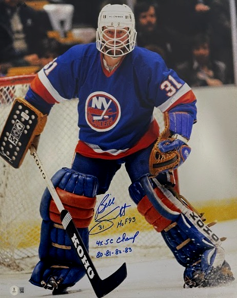 Billy Smith Signed New York Islanders 16x20 Photo w/ HOF + SC Beckett W BAS COA