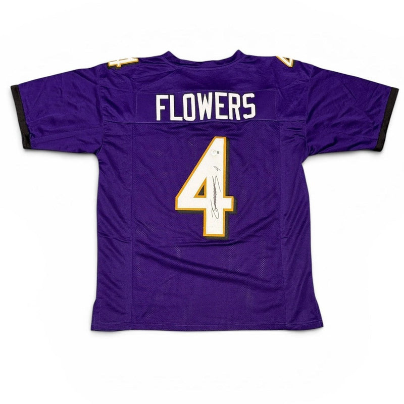 Zay Flowers Signed Baltimore Ravens Custom Jersey Beckett Witness BAS COA