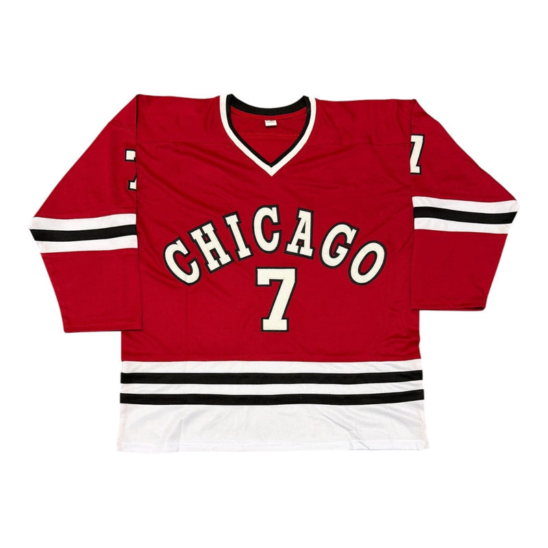 Chris Chelios Signed Chicago Custom Jersey w/ HOF 2013 Beckett Witness BAS COA