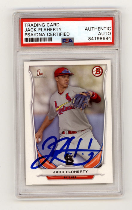 Jack Flaherty 2014 Bowman Draft DP30 1st Rookie RC Signed PSA Authentic Auto