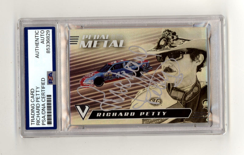 Richard Petty 2021 Panini Chronicles Black Racing #11 Signed PSA Auto NASCAR