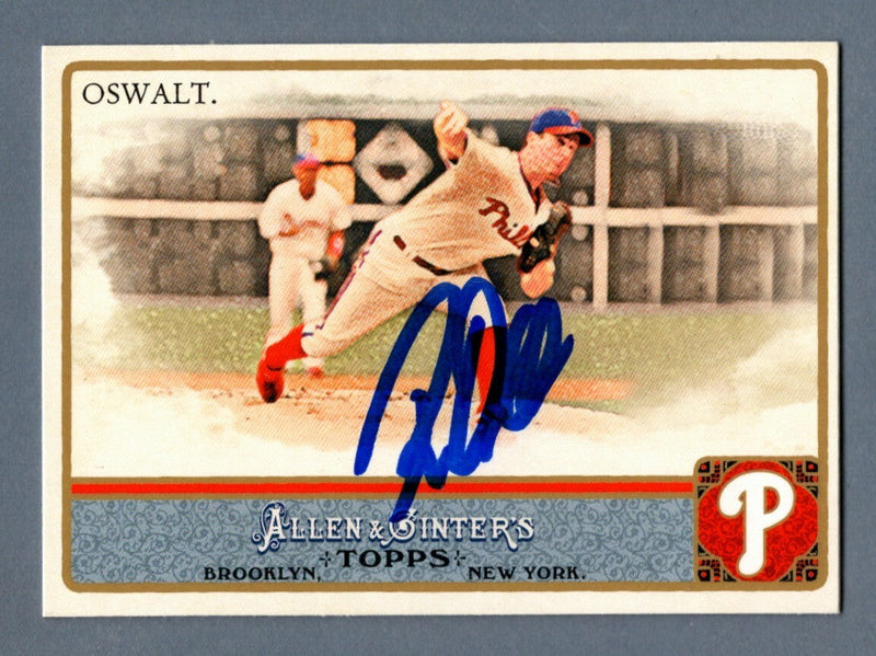 Roy Oswalt Signed 2011 Topps Allen & Ginter #108 LSCM COA Philadelphia Phillies