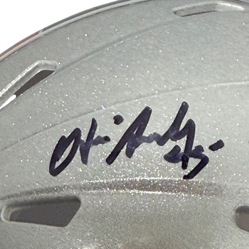 Otis Smith Signed Patriots Speed Mini Helmet w/ SB 36 Champ JSA Witness COA