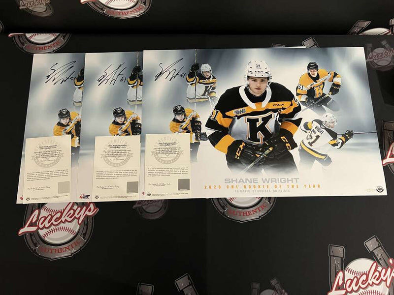Shane Wright Signed Auto 16x24 Photo 2020 CHL ROY Upper Deck UDA COA QTY Kraken