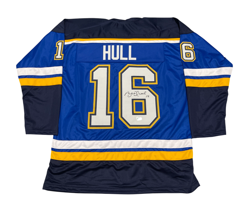 Brett Hull Signed St Louis Blues Custom Jersey Beckett Witness BAS COA