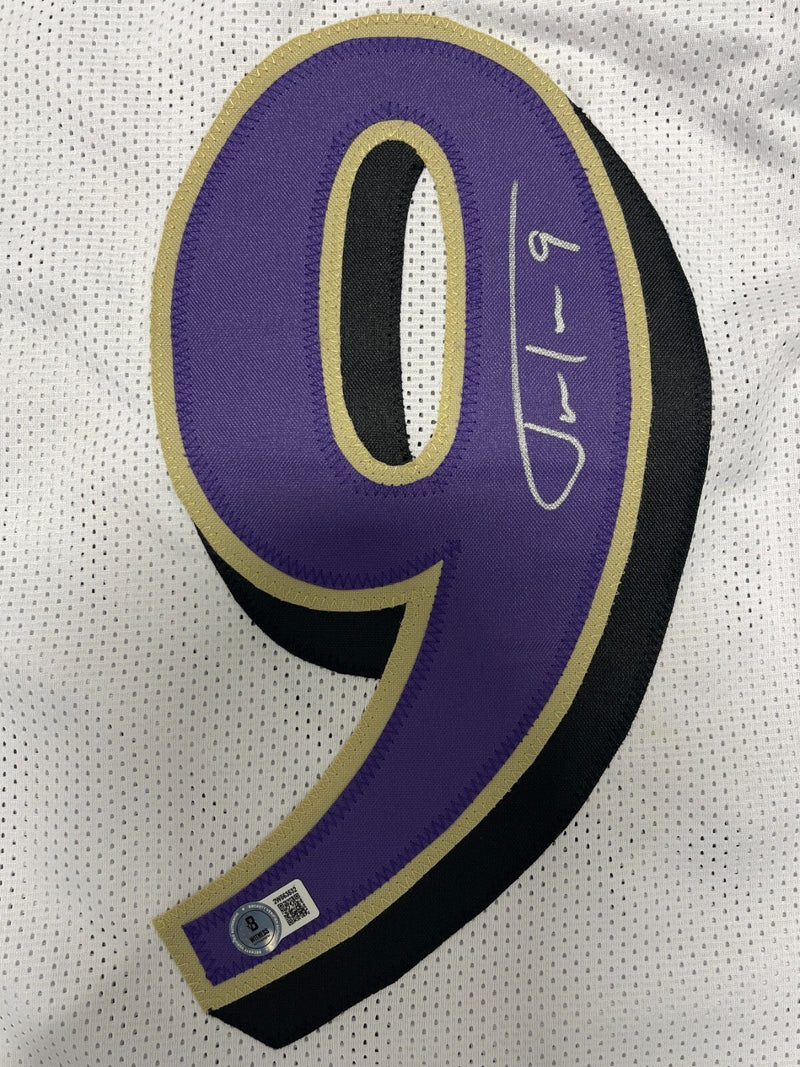 Justin Tucker Signed Baltimore Ravens Custom Jersey Beckett Witness BAS COA