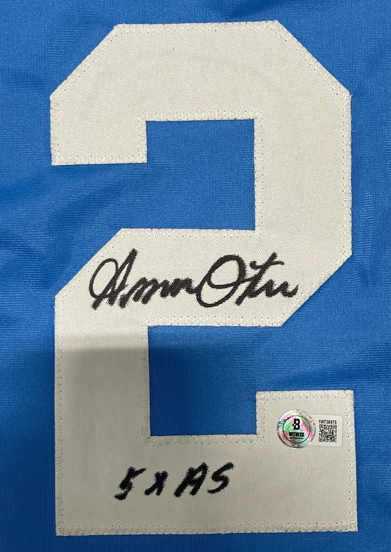 Amos Otis Signed Kansas City Royals Custom Jersey w/ 5x AS Beckett Wit BAS COA