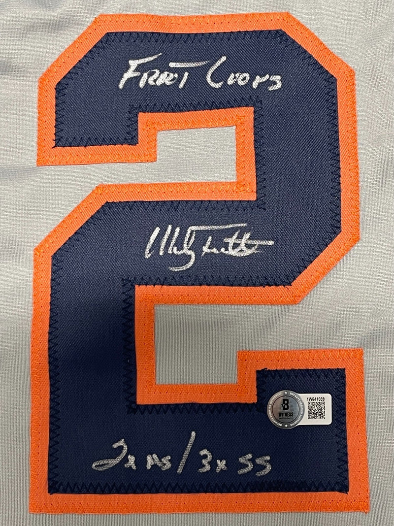 Mickey Tettleton Signed Detroit Tigers Custom Jersey w/ 3 Ins Beckett W BAS COA