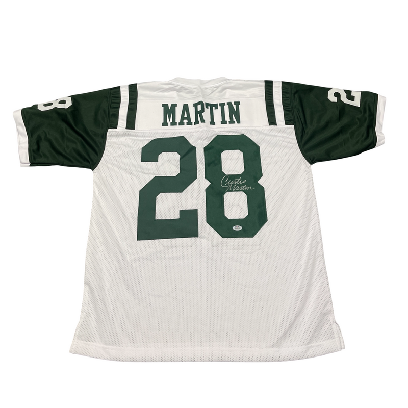 Curtis Martin Signed Autographed New York Jets Custom White Jersey PSA COA