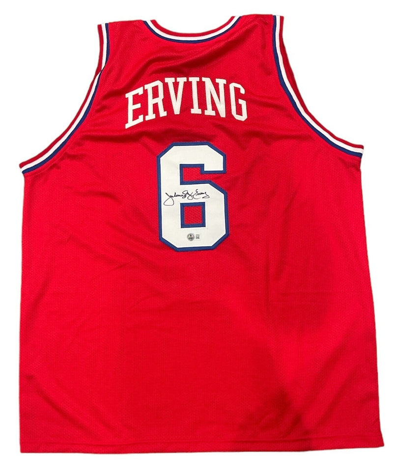 Julius "Dr J" Erving Signed Philly Custom Jersey Beckett Witness BAS COA