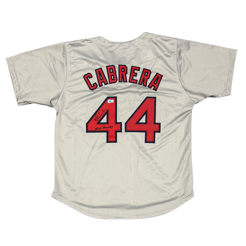 Orlando Cabrera Signed Red Sox Custom Jersey w/ 04 WS Champs Beckett Wit BAS COA