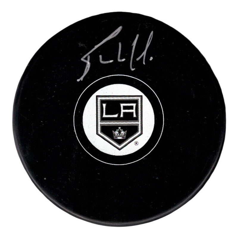 Bernie Nicholls Signed Autographed Los Angeles Kings Logo Puck JSA Witness COA