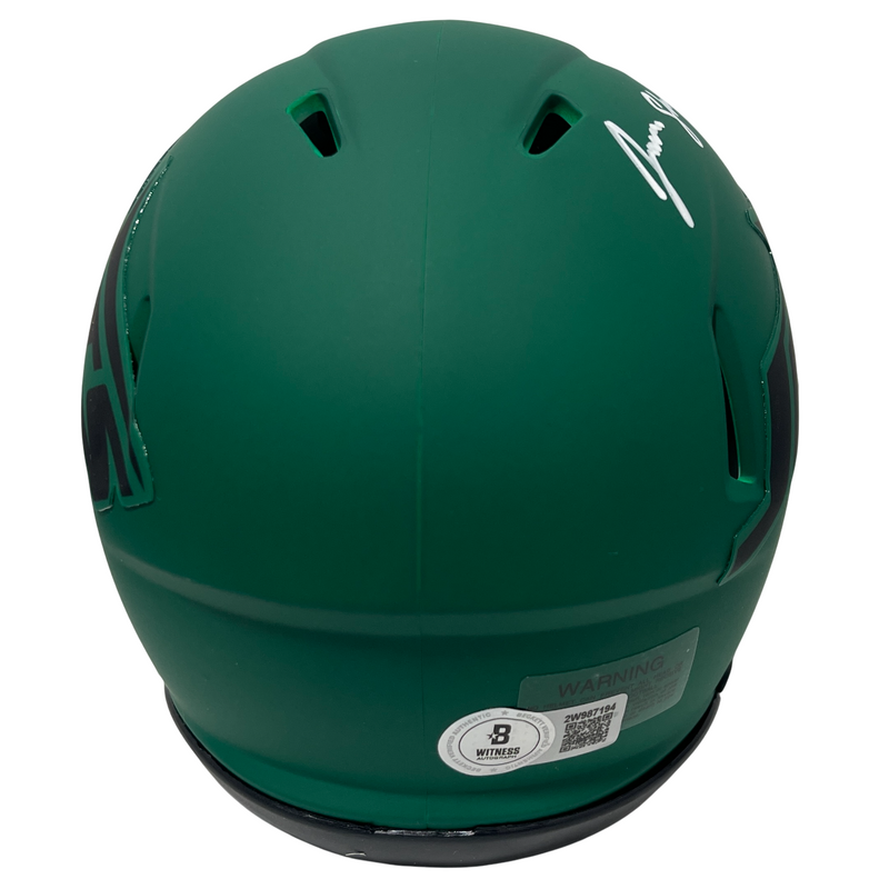 Jamien Sherwood Signed New York Jets Rave Mini Helmet Beckett Witness BAS COA