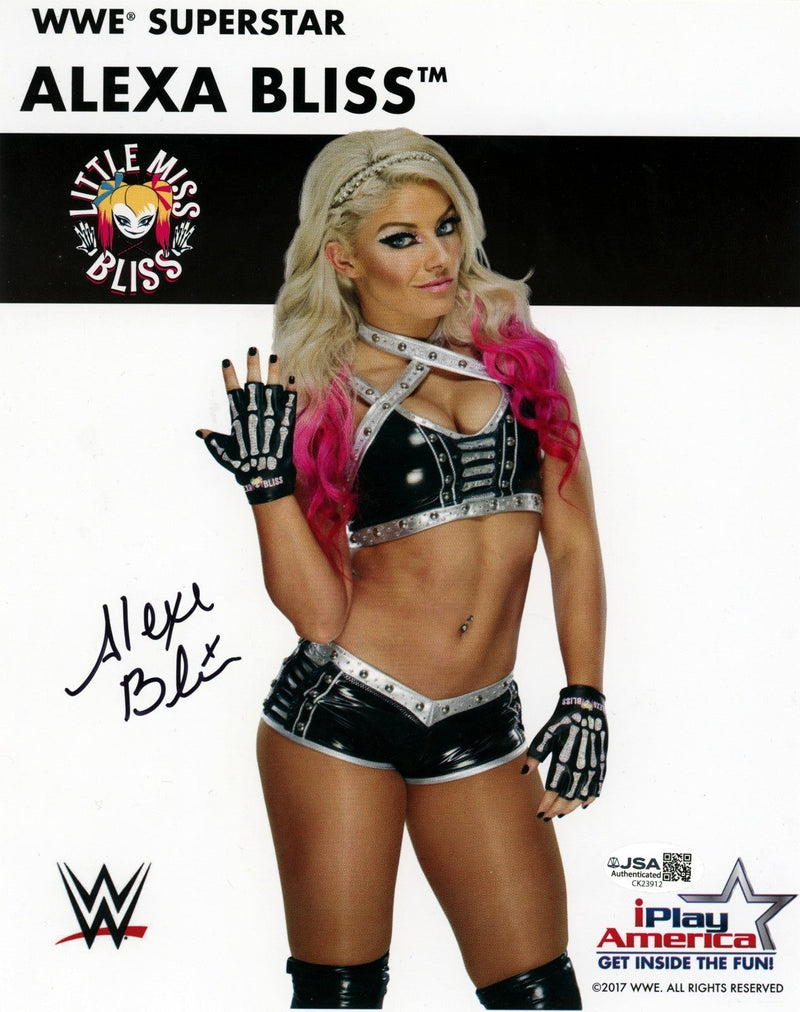 Alexa Bliss Signed Autographed Little Miss Bliss WWE Promo 8x10 Photo JSA COA #2
