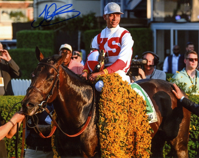 Jose Ortiz Signed Early Voting 2022 Preakness Stakes 8x10 Photo LSCM COA