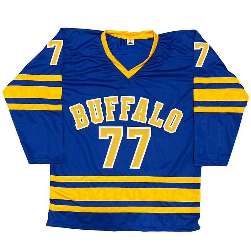 Pierre Turgeon Signed Sabers Custom Jersey w/ HOF 23 Beckett Witness BAS COA