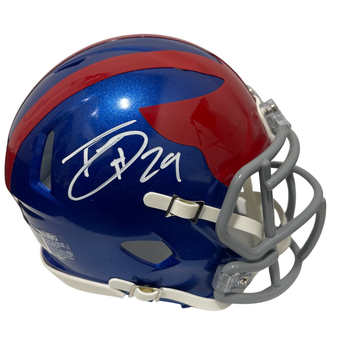 Tyrone Tracy Jr Signed Giants ALT 2024 Mini Helmet Beckett Witness BAS COA