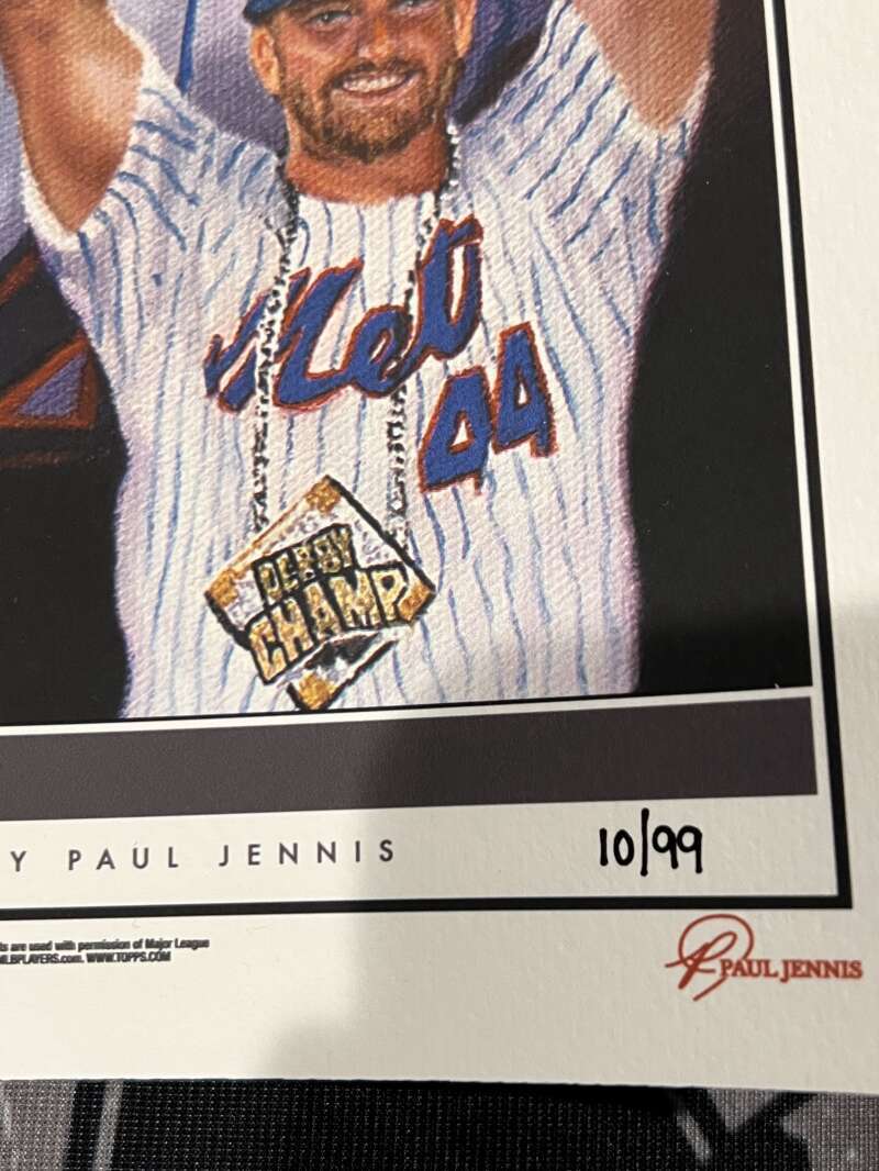 Pete Alonso Signed Auto Topps Game within the Game Art Print #10/99 Fanatics COA