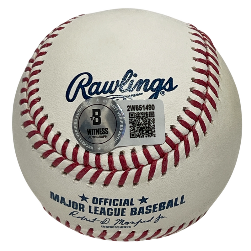 Robin Ventura Signed ROMLB Baseball w/ 88 Golden Spikes Beckett Witness BAS COA