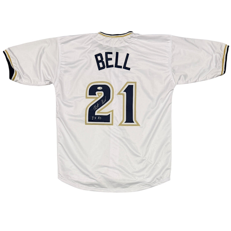 Heath Bell Signed San Diego Padres Custom Jersey w/ 3x AS JSA Witness COA