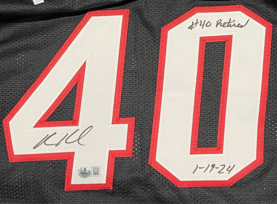 Udonis Haslem Signed Custom Miami Heat Jersey w/ #40 Retired Beckett W BAS COA