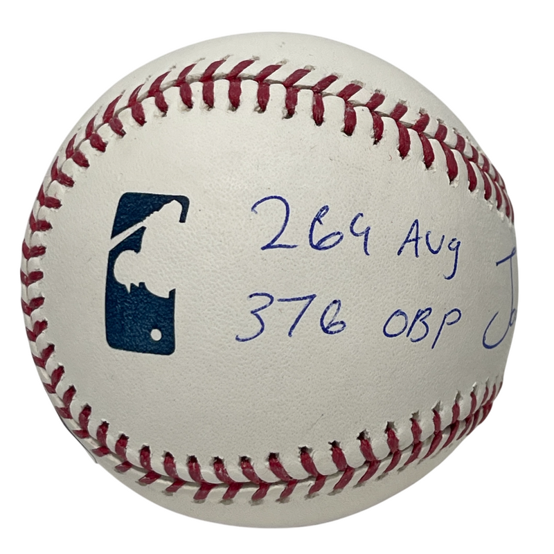 Jonathan India Signed  ROMLB Baseball w/ ROY + Stats PSA ITP HOLO COA Royals
