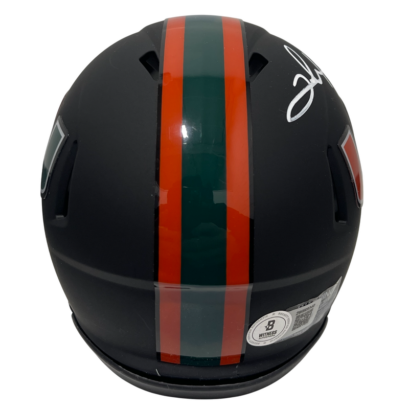 Clinton Portis Signed Auto Miami Black Mini Helmet Beckett Witness BAS COA