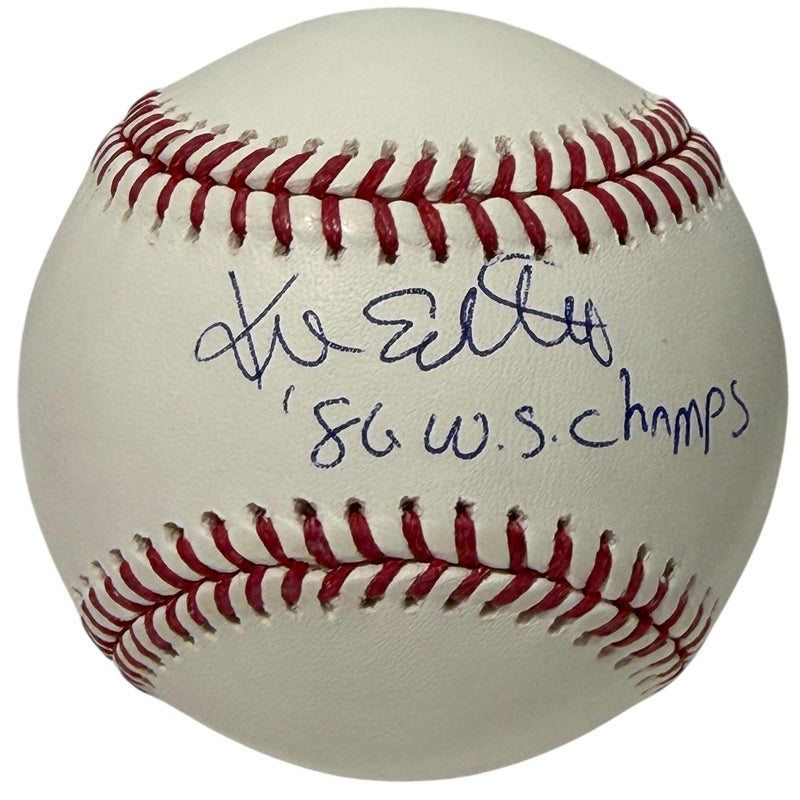 Kevin Elster Signed Autographed ROMLB Baseball w/ 86 WS Champs JSA Witness COA