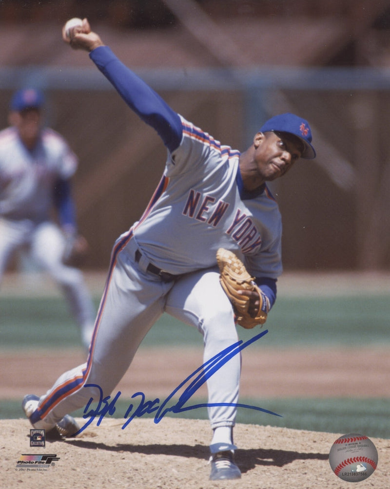 Dwight Doc Gooden Signed New York Mets 8x10 Photo File Full Name LSCM COA #1