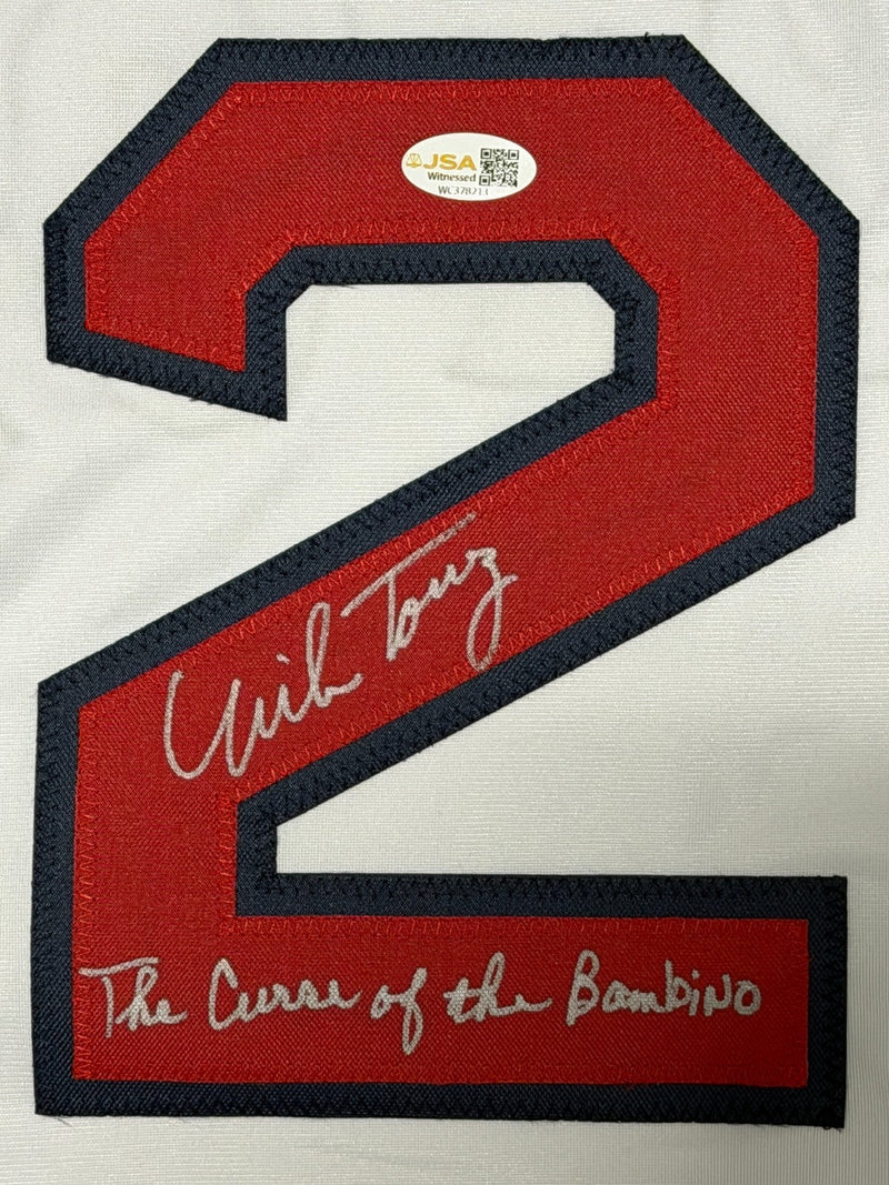 Mike Torrez Signed Red Sox Custom Jersey w/ The Curse of the Bambino JSA Wit COA