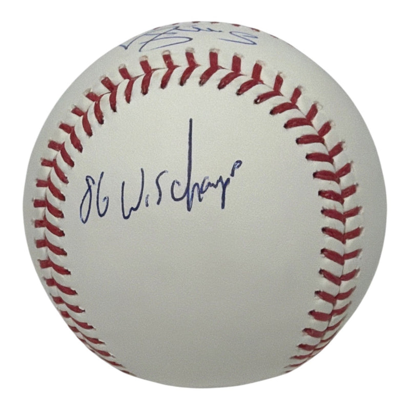 Doc Gooden Darryl Strawberry Dual Signed ROMLB Baseball w/ 86 WS Champs JSA COA