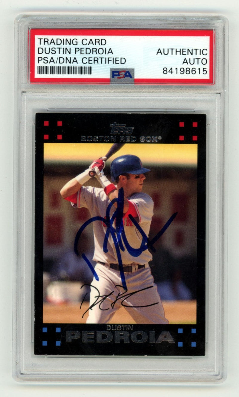 Dustin Pedroia 2007 Topps #578 Signed Autograph PSA Authentic Auto Red Sox