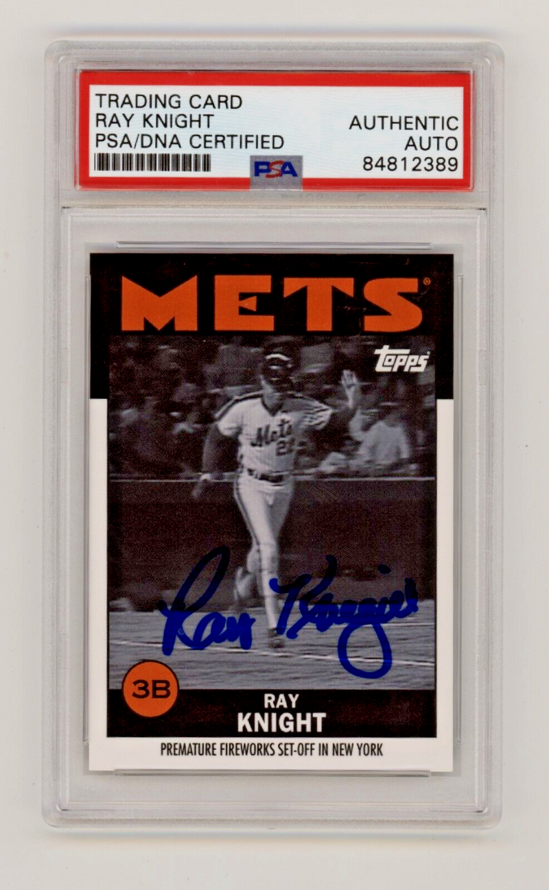 Ray Knight 2021 Topps Once Upon a Time in Queens B/W #14 Signed PSA Auto Mets