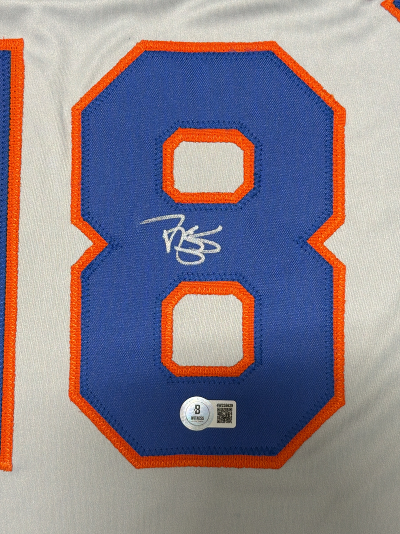 Darryl Strawberry Signed New York Mets Custom Jersey Beckett Witness BAS COA