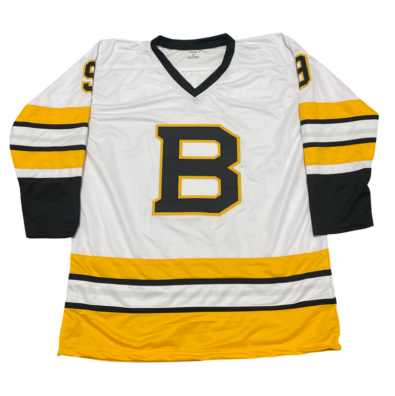 Johnny Bucyk Signed Boston Bruins Custom Jersey w/ HOF + SC Beckett BAS COA