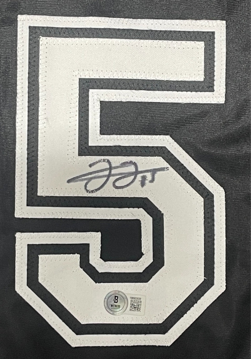 Frank Thomas Signed Chicago White Sox Custom Black Jersey Beckett Wit BAS COA