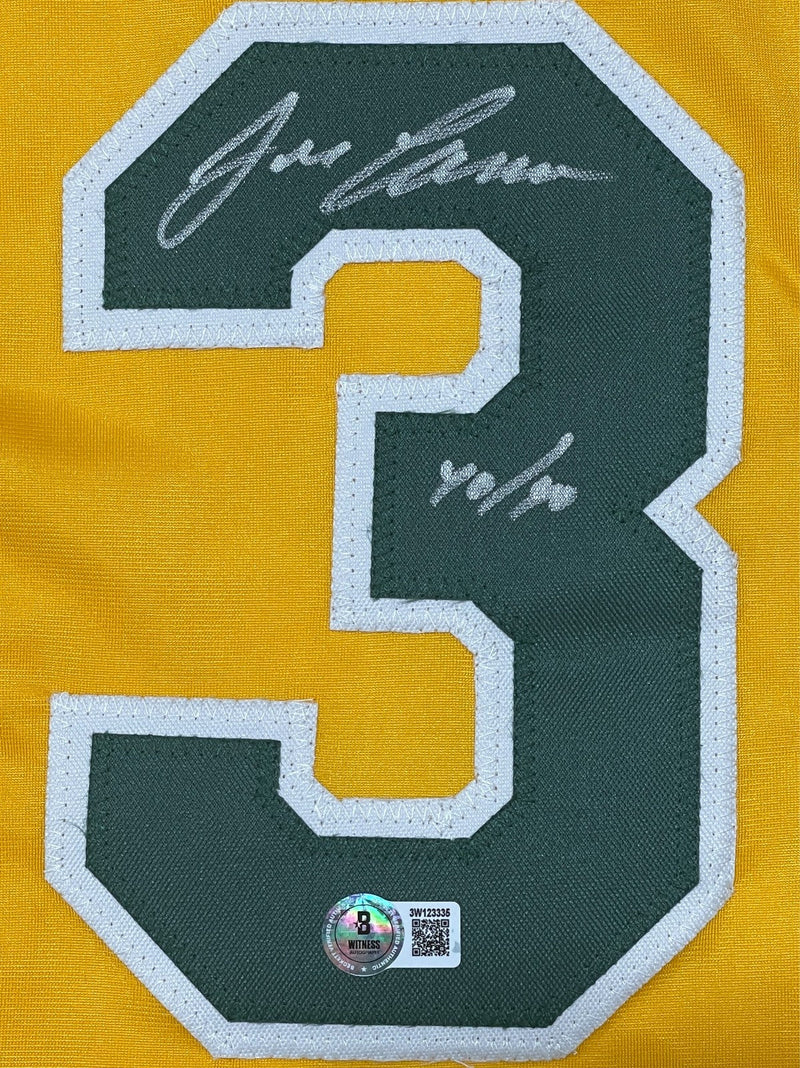 Jose Canseco Signed Athletics Custom Jersey w/ 40/40 Ins Beckett Witness BAS COA