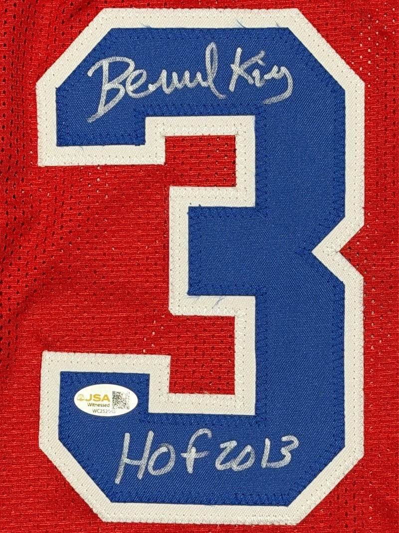 Bernard King Signed Washington Bullets Custom Jersey w/ HOF 2013 JSA Wit COA