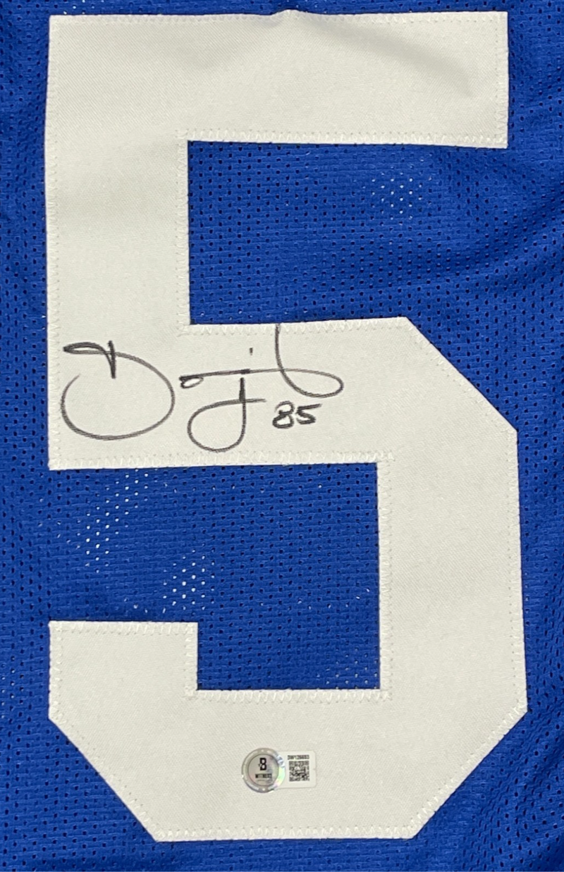 David Tyree Signed New York Giants Custom Jersey Beckett Witness BAS COA