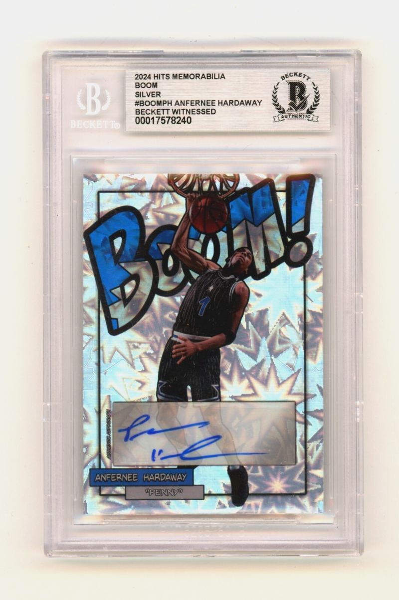 Anfernee Penny Hardaway 2024 Hits Memorabilia BOOM Silver Signed BGS BAS Auto